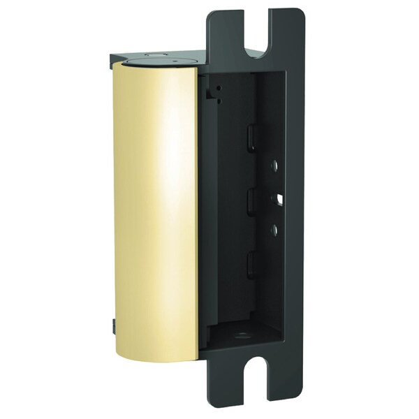 Grade 1 Electric Strike Body, Fail Secure, 12/24VDC, Latchbolt Strike Monitor, Satin Brass
